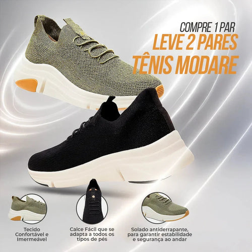 Kit 2 Tênis Ortopédicos Femininos Modare 2026