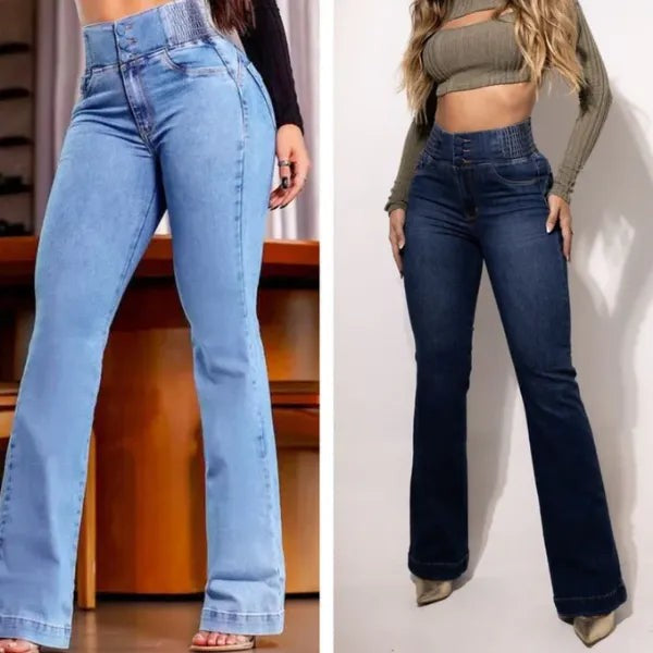 Calça Jeans Flare Modeladora Cintura Alta [Pague 1 Leve 2]